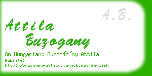 attila buzogany business card